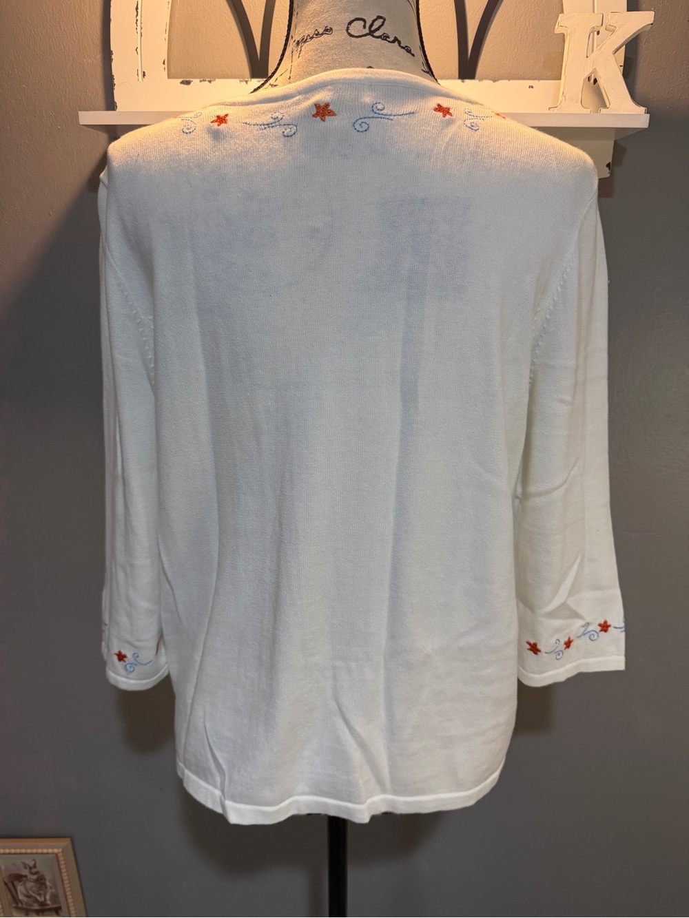 CHRISTOPHER & BANKS ZIP FRONT LADIES CARDIGAN SZ L - Picture 6 of 8